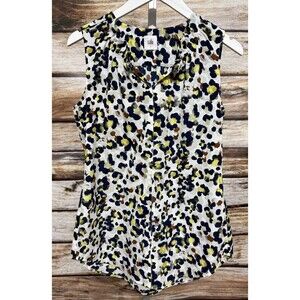 Cabi Top 5222 Fierce Seeing Spots Size Small Sleeveless Blouse